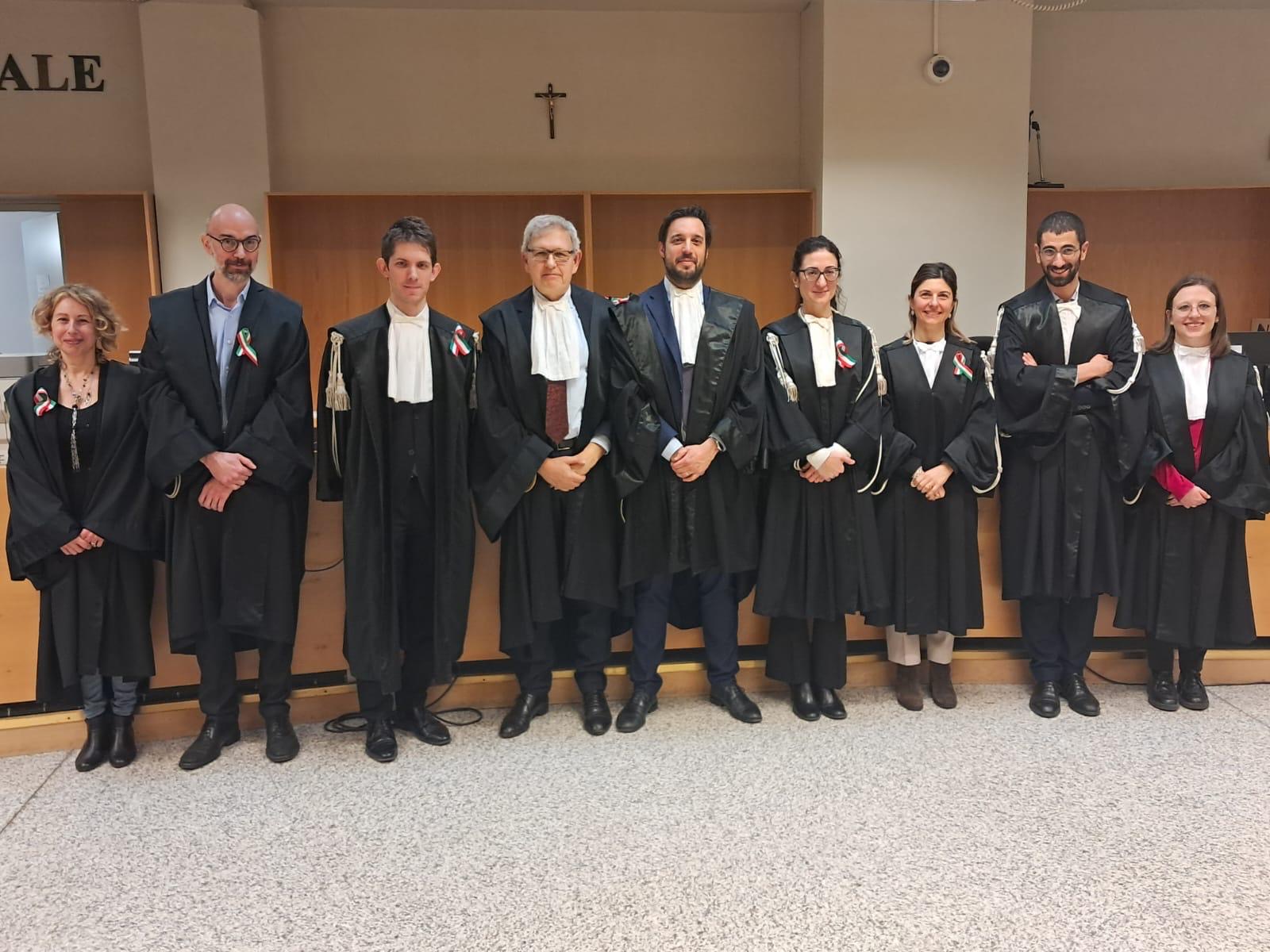 Alcuni dei magistrati del tribunale di Asti