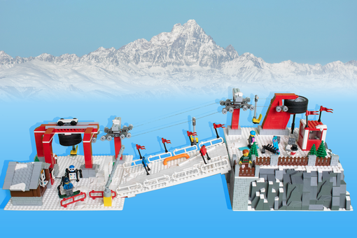 Centinaia di mattoncini colorati per costruire una seggiovia: il sogno di Fabio, appassionato di Lego® e di montagna