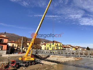 In corso la rimozione della passerella Bailey