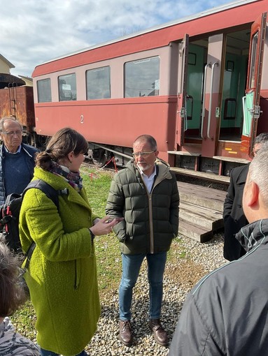 L'assessore Vignale al Museo Ferroviario di Savigliano