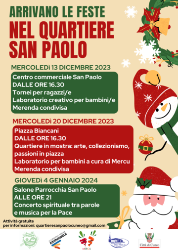 Cuneo: arrivano le feste e gli eventi nel quartiere San Paolo