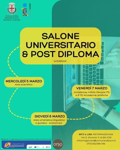 Ad Alba il salone dell’Orientamento Universitario e Post Diploma