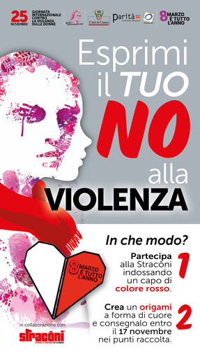 Cuneo: la Stracôni si tinge di rosso per dire no alla violenza di genere