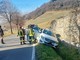 L'auto finita fuori strada