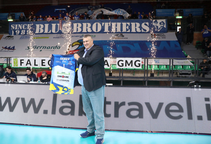 Lubo Ganev con la maglia di Cuneo Volley (Foto Valerio Giraudo)