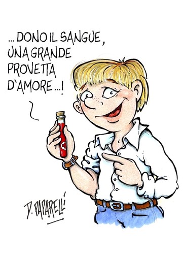 La Giornata mondiale del donatore di sangue nella vignetta di Danili Paparelli
