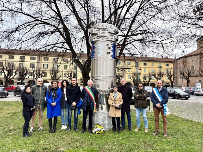 L'omaggio di Saluzzo al Generale Dalla Chiesa, Amedeo Damiano e alle vittime della mafia in piazza Cavour