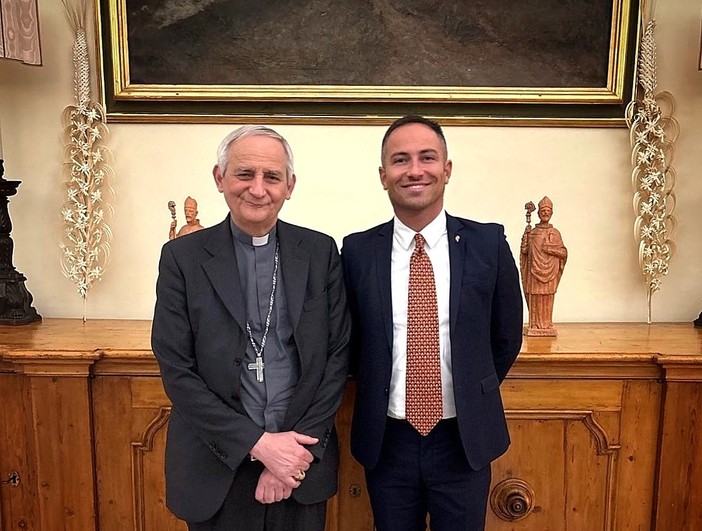 Udienza privata tra il Presidente della Fondazione San Michele Arcangelo, Luca Baravalle e il Cardinale Matteo Maria Zuppi, Presidente CEI