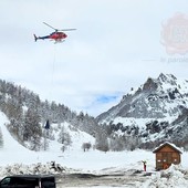 Le operazioni di disgaggio delle valanghe iniziate questa mattina al Colle della Maddalena