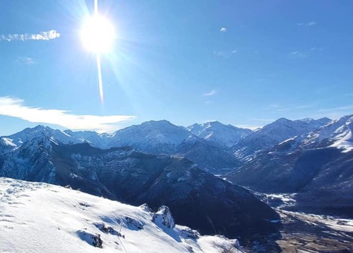 Zero termico a 3mila metri e rischio valanghe marcato sulle Alpi del Cuneese