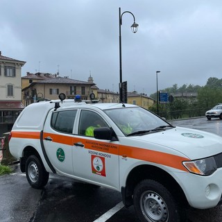 La PC ANA Mondovì di pattuglia sul ponte del Borgato