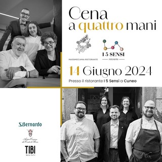 Lo chef stellato Massimo Camia a Cuneo per una cena a quattro mani al ristorante “I 5 sensi”