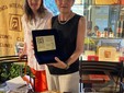 Momentoi della consegna del Premio Amelia Earhart a Tiziana Fresia
