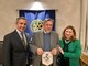 Silvio Tavella presidente Rotary Saluzzo, l'avvocato Gianpiero Boschero e Ilaria del Carretto