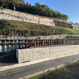 Uno dei cantieri sulla A6 nel tratto Millesimo-Ceva