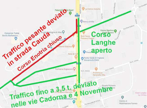 Alba, da lunedì 2 dicembre la chiusura di corso Enotria per il cantiere Sisi