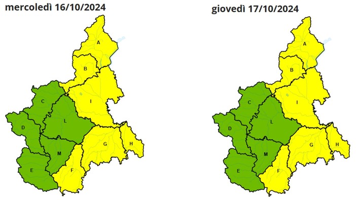 Continuano i temporali su Piemonte est e sud: Arpa conferma l’allerta gialla e la estende alla giornata di domani