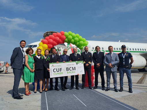 Inaugurato il volo Cuneo-Bacau di Aeroitalia:  partenze per la Romania due volte a settimana