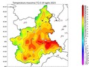 Le temperature massime registrate ieri in Piemonte