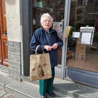 Bruna Rainaudo, storica commerciante e mente storica di Tenda (Foto Michele Ducas)