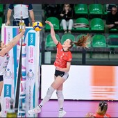 Tessa Polder, premiata MVP del match, in azione contro Bergamo (foto di Danilo Ninotto)