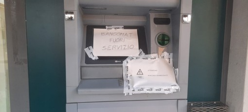 Manta, il bancomat fuori servizio Bper di Manta per tentato scasso