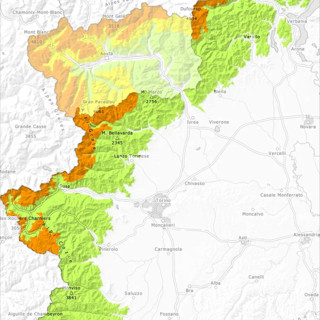 Le mappe relativa alle previsioni per oggi, domenica 12 gennaio