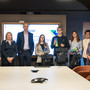 Saluzzo, la consegna delle borse di studio Sedamyl intitolate a Mario e Oreste Frandino. In foto Daavide Laratore, Alessandra Tugnoli, Stefano Frandino , Beatrice Dellacroce, Tobia Mondino, Erika Dalmasso, Carla e Adriana Frandino