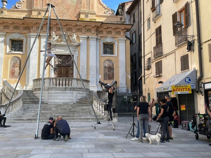 Le riprese in piazza San Pietro