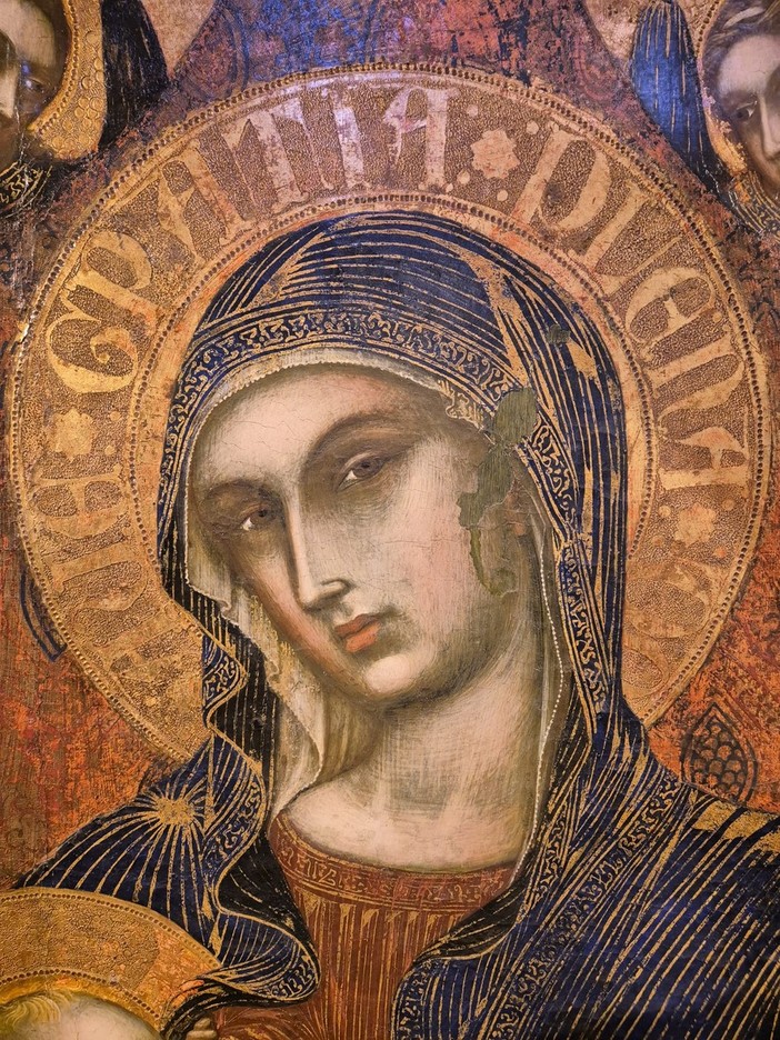 La preziosa tavola della Madonna del latte, dipinta nel 1377 da Barnaba da Modena (foto Silvia Gallarato)