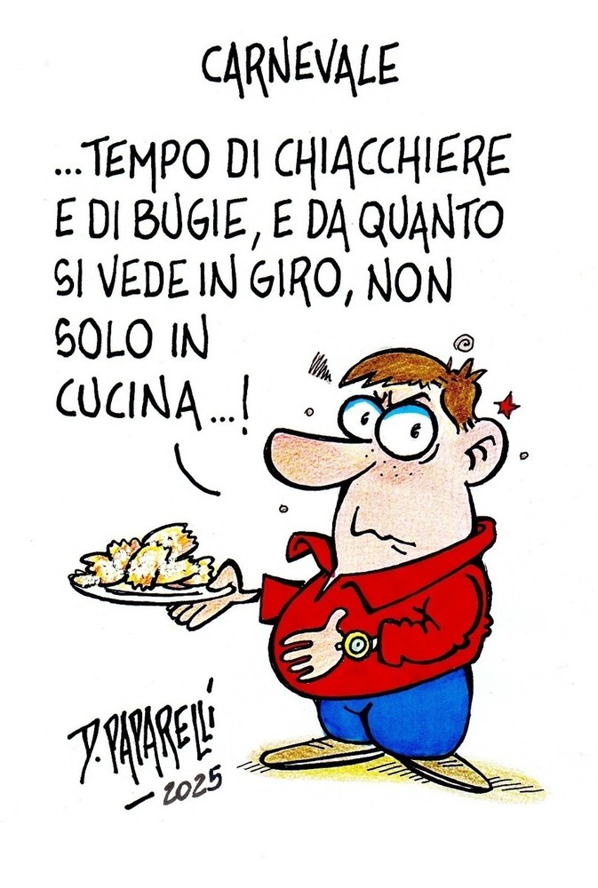 Chiacchiere e bugie per il Carnevale e non solo! La vignetta di Danilo Paparelli