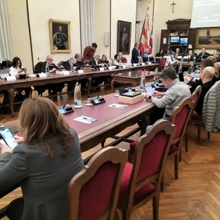 L'aula del Consiglio comunale di Cuneo