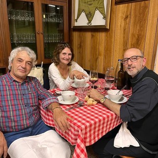 I tre fondatori della Compagnia Semiseria delle Raviole al Vin