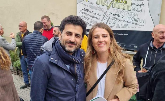 La deputata cuneese Chiara Gribaudo con Mimmo Rossi, coordinatore regionale del Partito Democratico