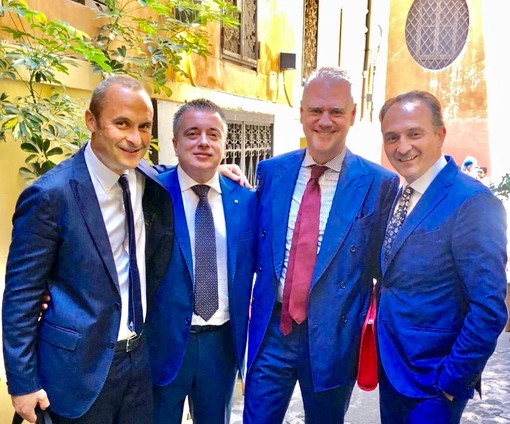 Da sinistra Costa, Graglia, Zangrillo e Cirio