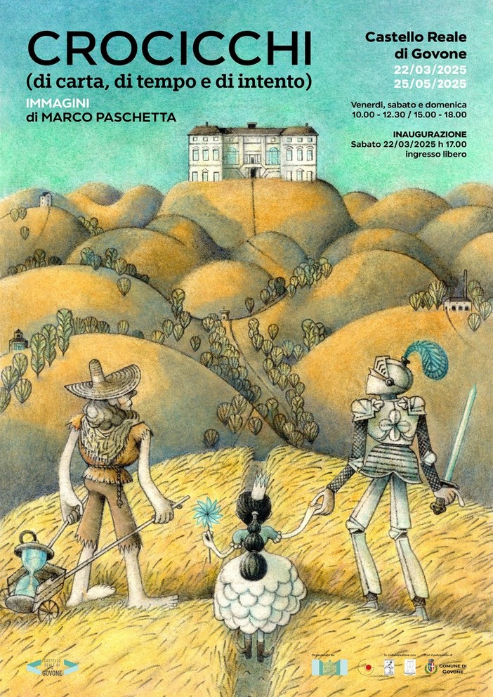 Al Castello Reale di Govone la mostra &quot;Crocicchi&quot; dell'illustratore cuneese Marco Paschetta