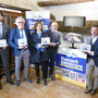 Gli imprenditori premiati: da sinistra Alessandro Battaglia (Silvateam), Livio Bertola (Bertola Group), Chiara Alessi e Michele Michelotti (Ridix), Marco Piccolo (Reynaldi società benefit), Massimo Barale (Barale e Olivero Macchine Agricole). Non in foto perchè collegata da remoto Rosanna Dora de Lucia (Sapa Group, fondazione Affinita)