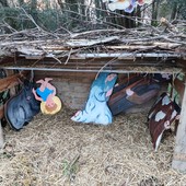 Il presepe sul ponte Po di Cardè recentemento vandalizzato