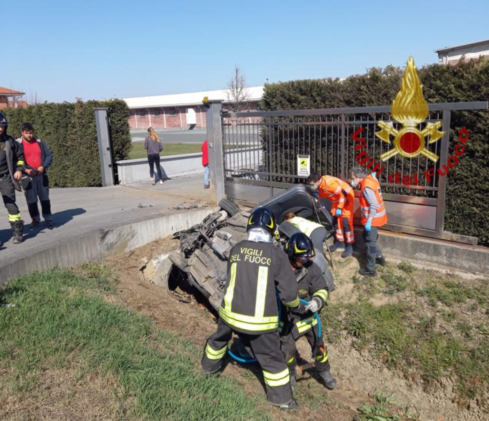 La scena del tragico incidente di ieri