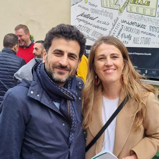 La deputata cuneese Chiara Gribaudo con Mimmo Rossi, coordinatore regionale del Partito Democratico