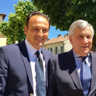 Il presidente della Regione Alberto Cirio con il vicepremier Antonio Tajani