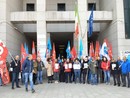 La protesta all’Ispettorato del Lavoro di Cuneo