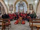 Foto di gruppo nel Santuario di San Chiaffredo a Crissolo per la messa in suffragio dei caduti della montagna e per il 70° anniversario del Soccorso Alpino - Ph Claudia Abburà e Davide Giordano