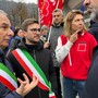 Il sindaco di Alba Alberto Gatto ha partecipato alla mobilitazione sul sito di Santa Vittoria d'Alba