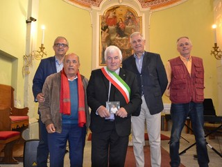 Melle , momenti della cerimonia in ricordo di Guglielmo Gusiano nel centenario della nascita