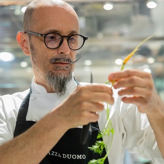 Enrico Crippa, chef del ristorante &quot;Piazza Duomo&quot; di Alba