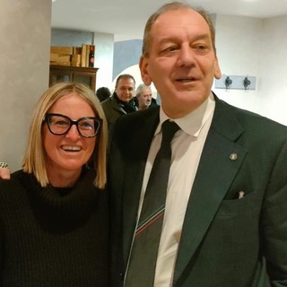 Elisa Tarasco con il senatore Patrizio La Pietra, sottosegretario di Stato all'Agricoltura