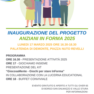 A Demonte l'inaugurazione della seconda edizione di “anziani in-forma”