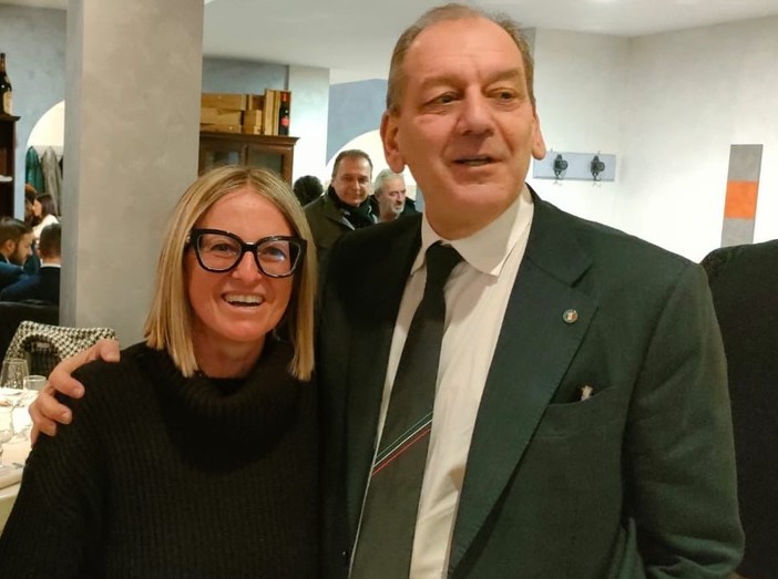 Elisa Tarasco con il senatore Patrizio La Pietra, sottosegretario di Stato all'Agricoltura