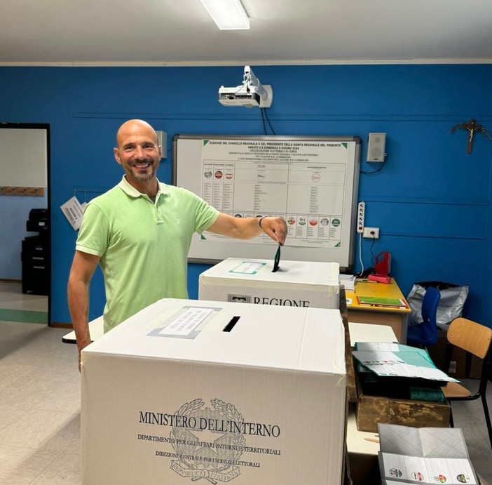 Enzo Tassone ha votato a San Lorenzo di Peveragno